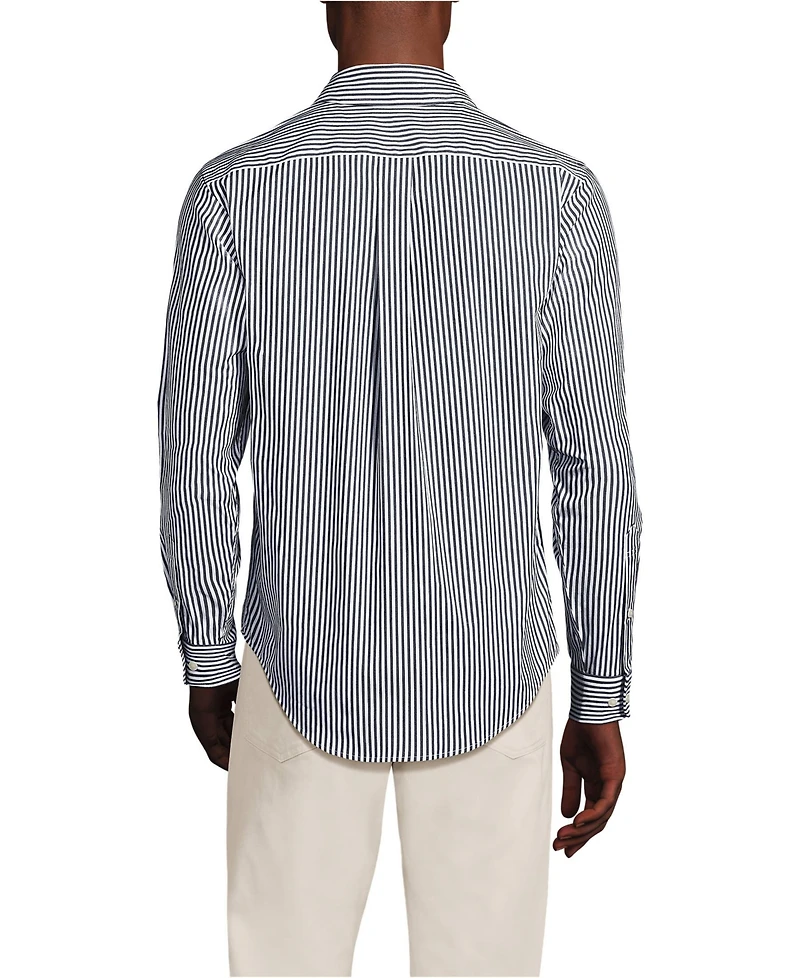 Lands' End Men's Traditional Fit Long Sleeve Travel Kit Shirt