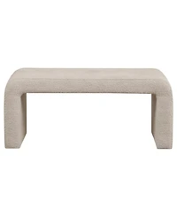 Ink+Ivy 42" Wood Steve Wide Boucle Waterfall Bench