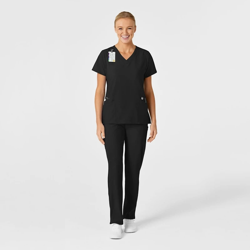 Wink Plus W123 Stylized V-Neck Scrub Top