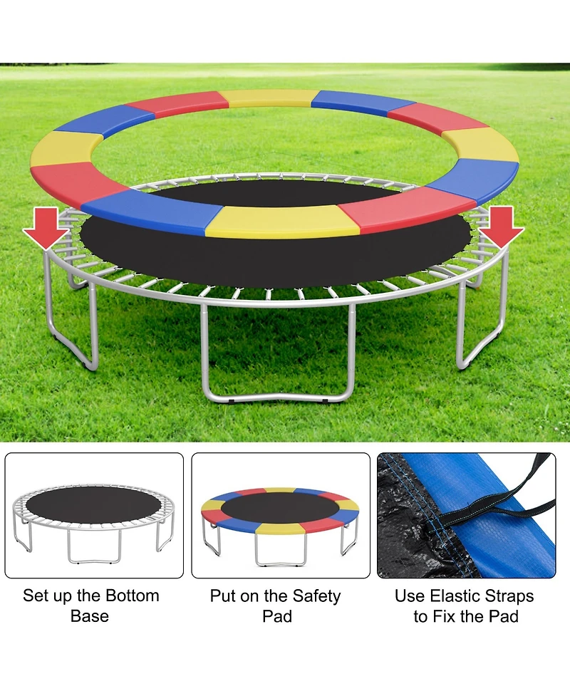 Gymax 10FT Trampoline Replacement Safety Pad Universal Trampoline Cover