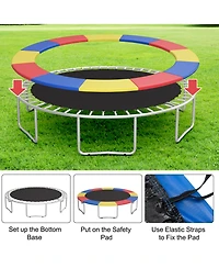 Gymax 10FT Trampoline Replacement Safety Pad Universal Trampoline Cover