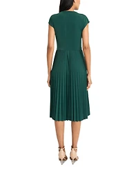 Maggy London Women's Sleeveless Pleated Midi Dress