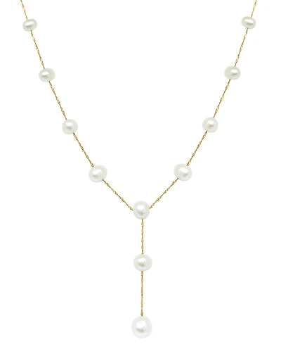 Effy Cultured Freshwater Pearl (5 - 9-1/2mm) 18" Lariat Necklace in 14k Gold