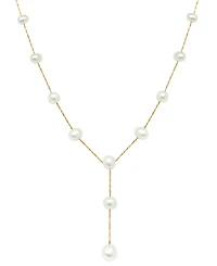 Effy Cultured Freshwater Pearl (5 - 9-1/2mm) 18" Lariat Necklace in 14k Gold