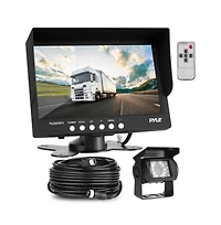 Pyle Backup Camera & Monitor System - 7" Lcd, Night Vision, Waterproof, for Trucks & Buses, Dual Dc 12-24V (PLCMTR71)