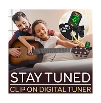 Pyle 34" Acoustic Guitar Kit - 6-String 1/2 Junior Size Guitar with Accessories, Brown (PGA820BR)