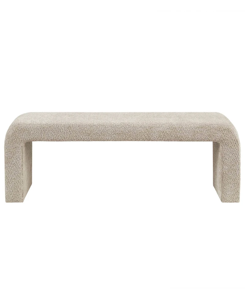 Ink+Ivy Steve 52"W Boucle Waterfall Bench