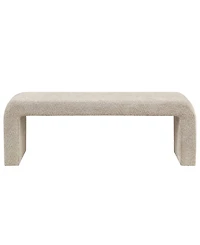 Ink+Ivy Steve 52"W Boucle Waterfall Bench