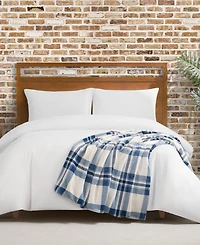 Lucky Brand Plaid Plush Sherpa Throw, 50" x 70"
