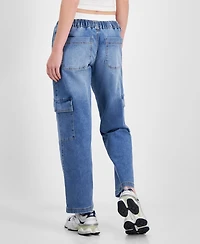 Madden Girl Juniors' Boxer Detail Cargo Jeans