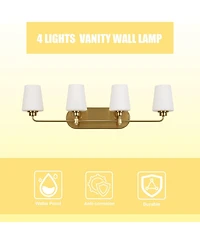 Flynama 4-Light Bathroom Vanity Light with Shade