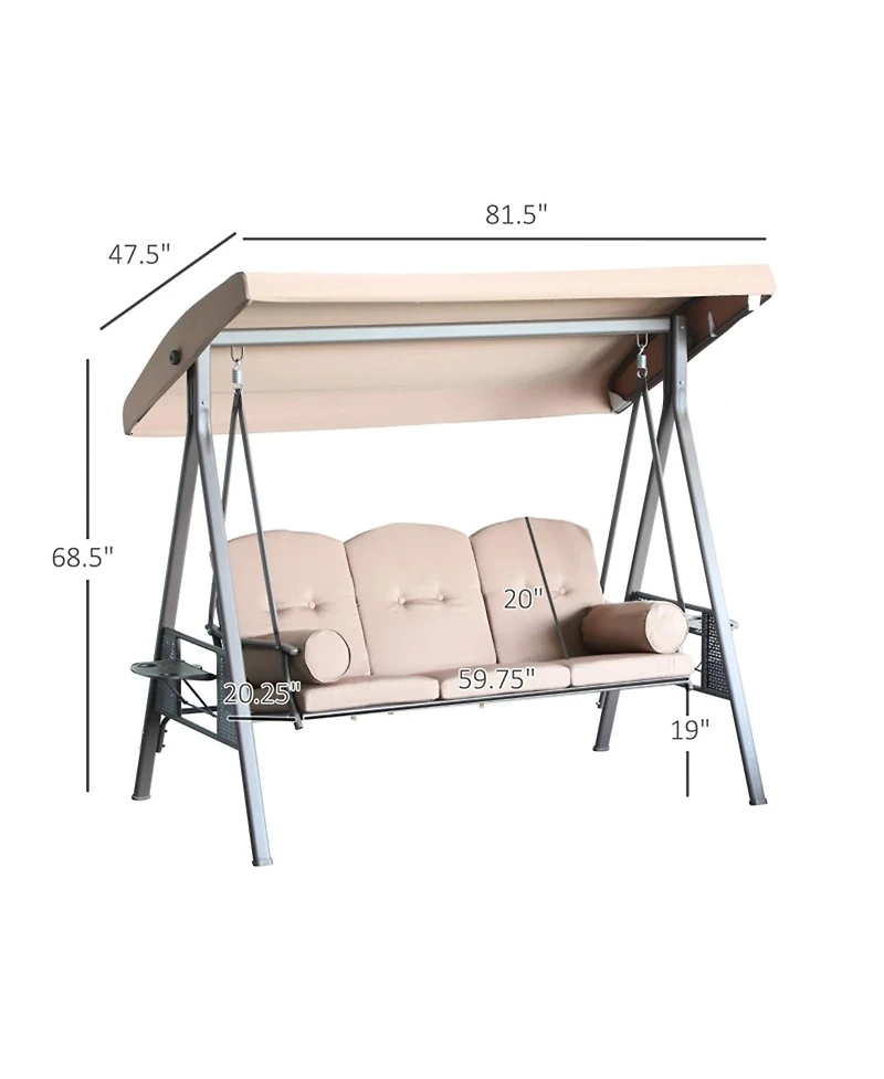 Slickblue Outdoor Patio Swing Chair – Comfortable and Stylish Seating for Relaxation Your Garden or Porch