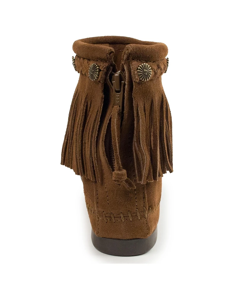 Minnetonka Women's Suede High Top Back Zip Boots