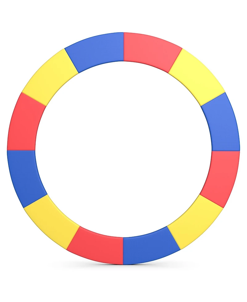 Gymax 8FT Trampoline Replacement Safety Pad Universal Trampoline Cover Multi-color