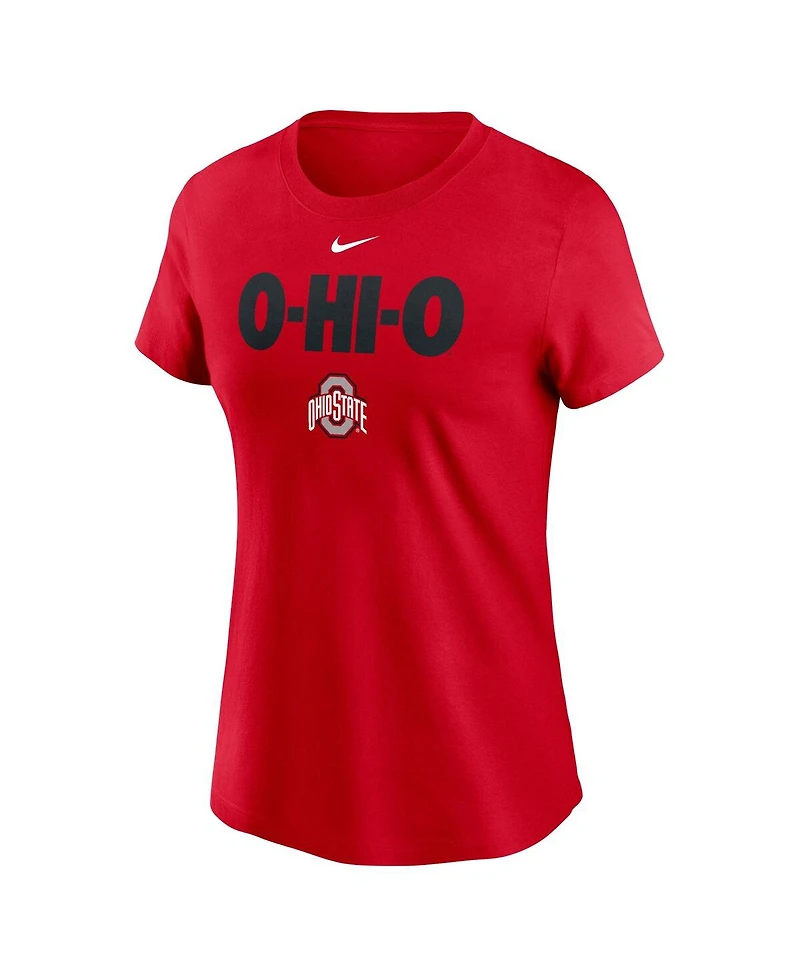 Nike Women's Scarlet Ohio State Buckeyes Local Ultimate Chant T-Shirt