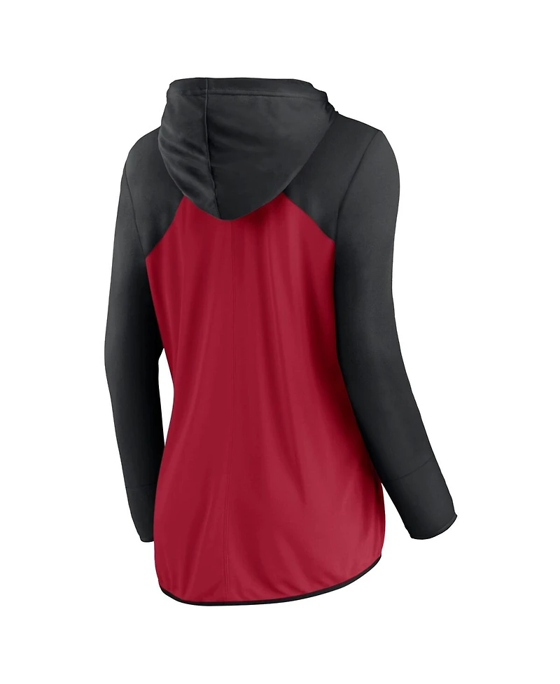 Fanatics Women's Red/Black Atlanta Falcons Script Full-Zip Hoodie