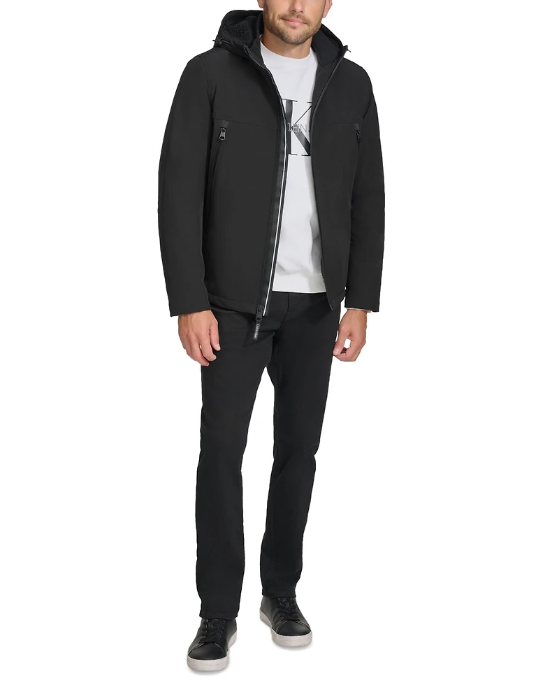 Calvin Klein Men's Sherpa Lined Infinite Stretch Soft Shell Jacket