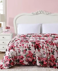Betsey Johnson Classic Floral Ultra Soft Plush Fleece Blanket