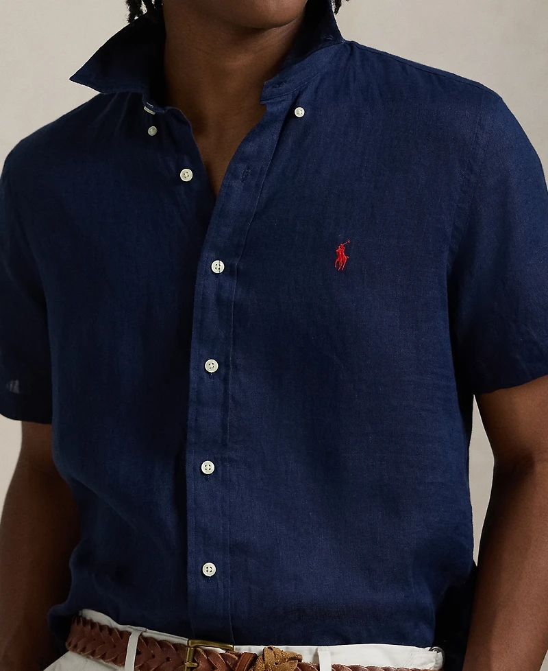 Polo Ralph Lauren Men's Short-Sleeve Linen Button-Up