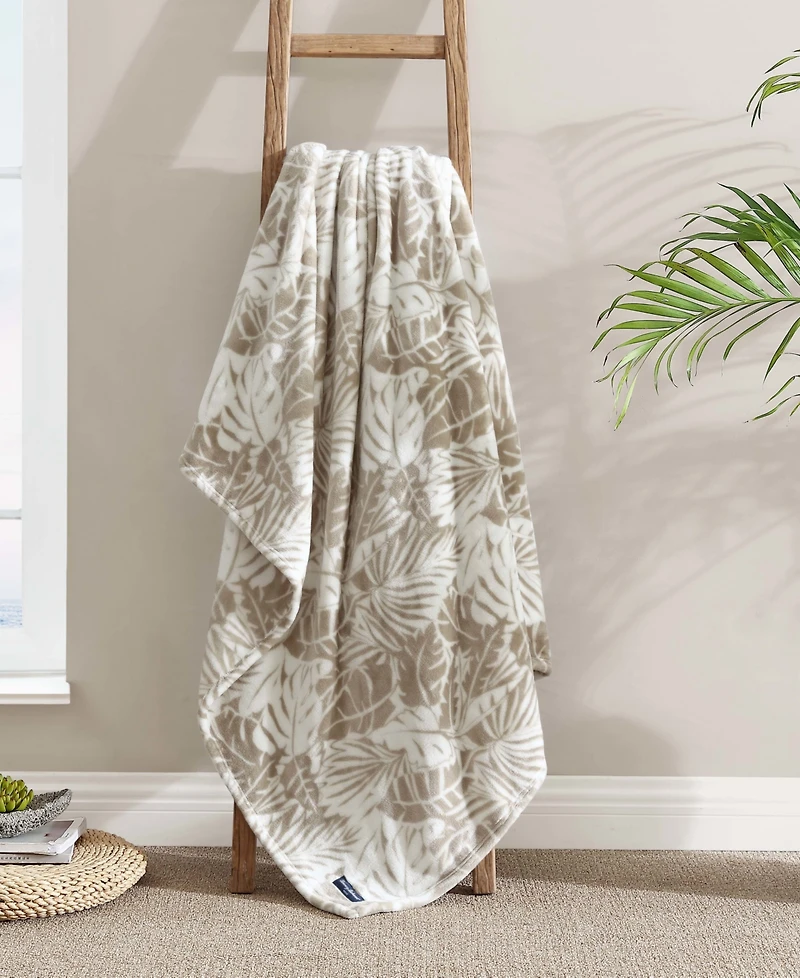 Closeout! Tommy Bahama Home Ultra Soft Plush Fleece Throw, 70" x 50"