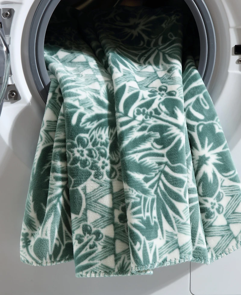 Closeout! Tommy Bahama Home Lanikai Fronds Flannel Blanket