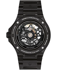 Movado Men's Alta S.e. Skeleton Swiss Automatic Black Pvd Watch, 43.50mm
