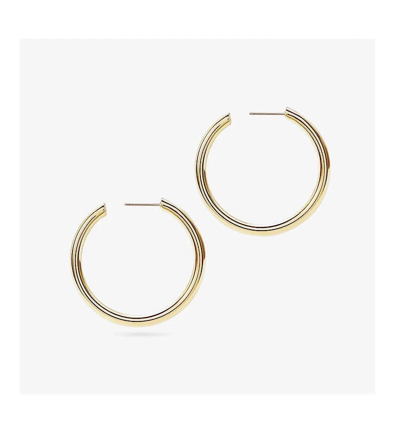 Ana Luisa Hoop Earrings - Tia Medium Gold