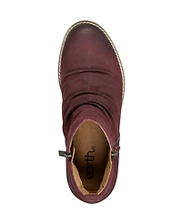 Earth Women's Nadya Round Toe Ruched Casual Booties
