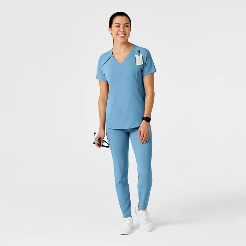 Wink Women's Renew Zip Accent Scrub Top