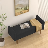 Streamdale Teddy Velvet Storage Stool with Storage