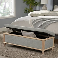 Streamdale Gray Storage Ottoman