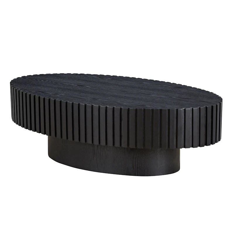 Streamdale Ellipse Coffee Table with Sturdy Pedestal