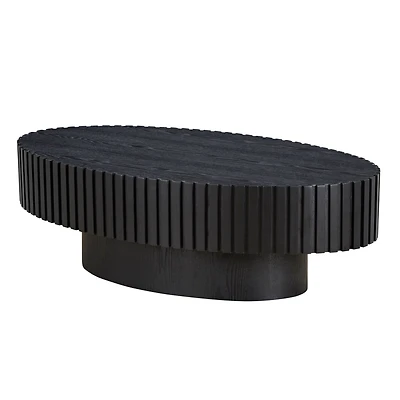 Streamdale Ellipse Coffee Table with Sturdy Pedestal
