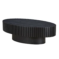 Streamdale Ellipse Coffee Table with Sturdy Pedestal