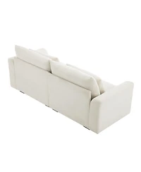 Streamdale Furniture Beige Corduroy Sofa Couch, Deep Seat Couches for Modern Living Room/Apartment/Office