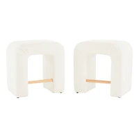 24''Boucle stool Set of 2,Dining Chairs for Home Kitchen Island,cream