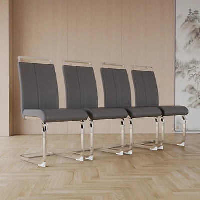 Streamdale Faux Leather Dining Chairs (Set of 4)