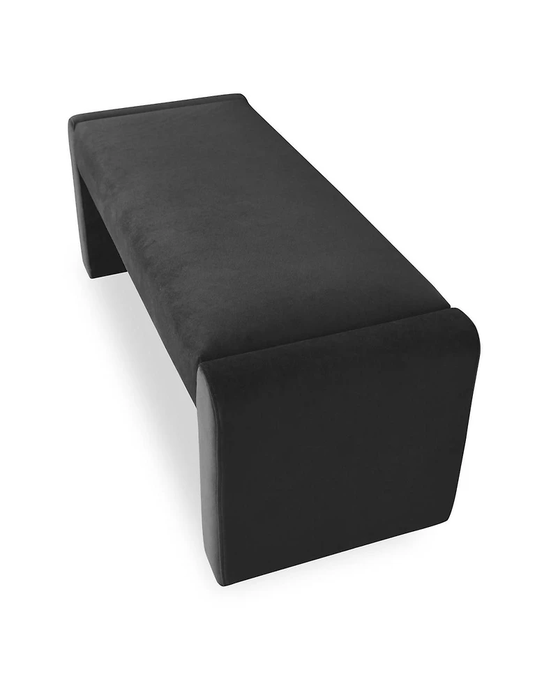 47" Velvet Benches Look, Waterfall Upholstered Bench-Maison Boucle