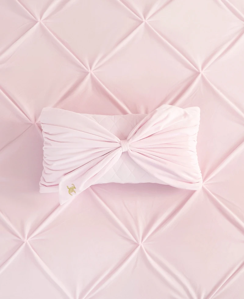 Juicy Couture Velvet Bow Decorative Pillow, 10" x 18"