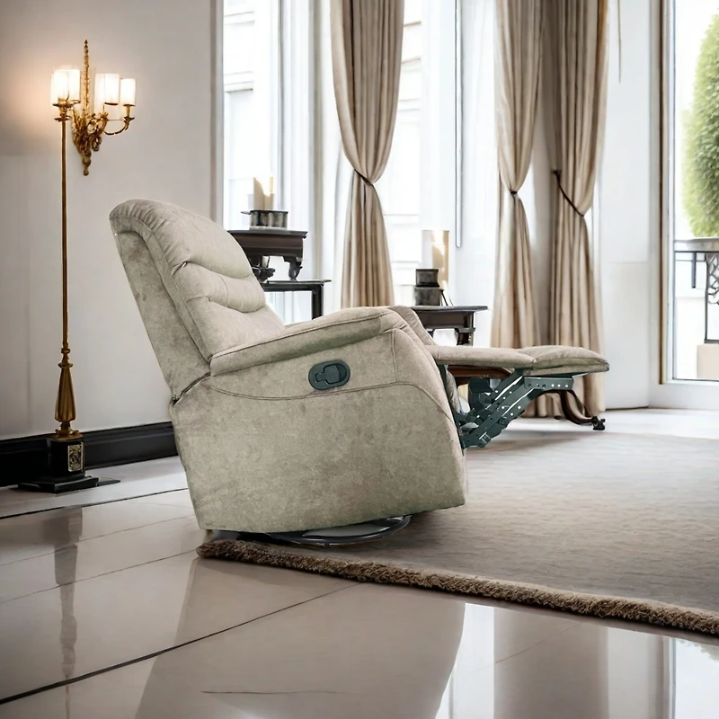 Streamdale Modern Swivel Recliner Sofa with Lumbar Support