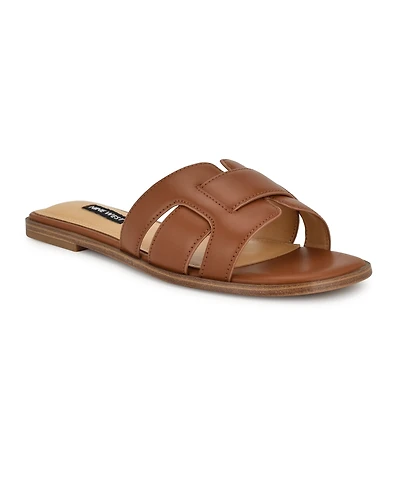 Nine West Women's Germani Woven Flat Slip-On Sandals