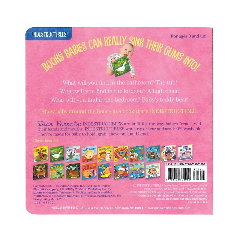 Indestructibles Basic Word Book Set for Infant and Toddlers - Set of 6