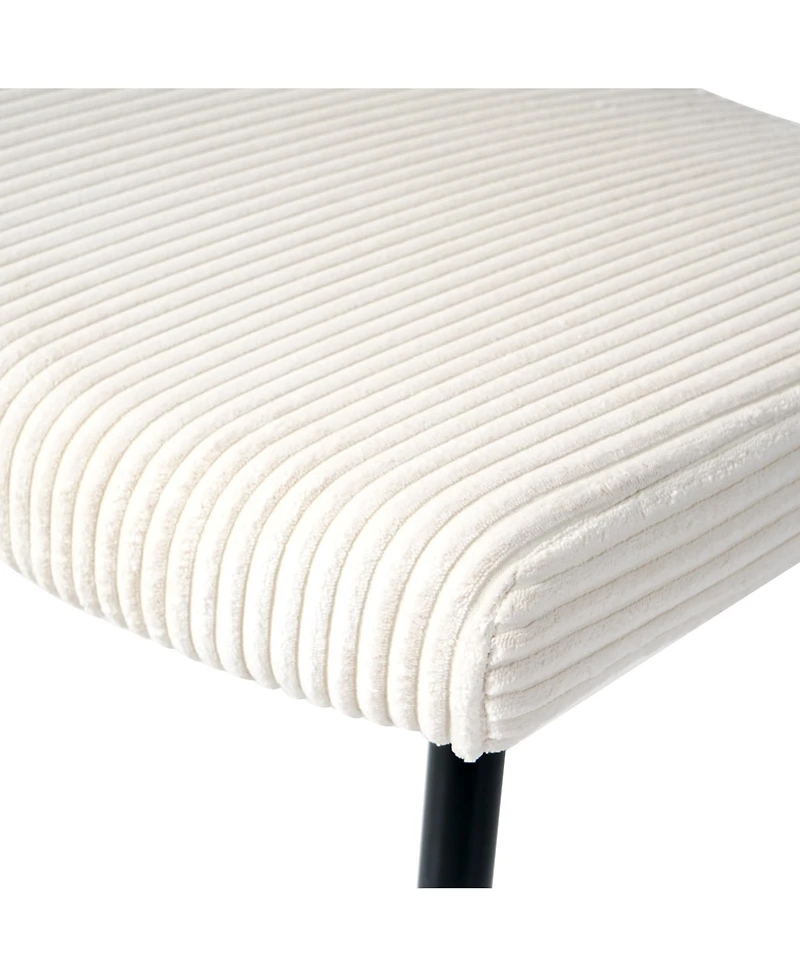 Streamdale Beige Fabric Dining Chairs Set of 4