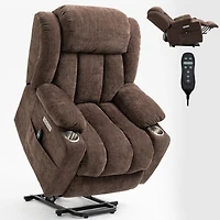 Up to 350 Lbs Power Lift Recliner Chair Heavy Duty Motion Mechanism with 8-Point Vibration Massage and Lumbar Heating