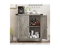 gaomon Buffet Cabinet Farmhouse Storage with Doors and Shelves, Buffets Sideboards Entryway Accent Console fo