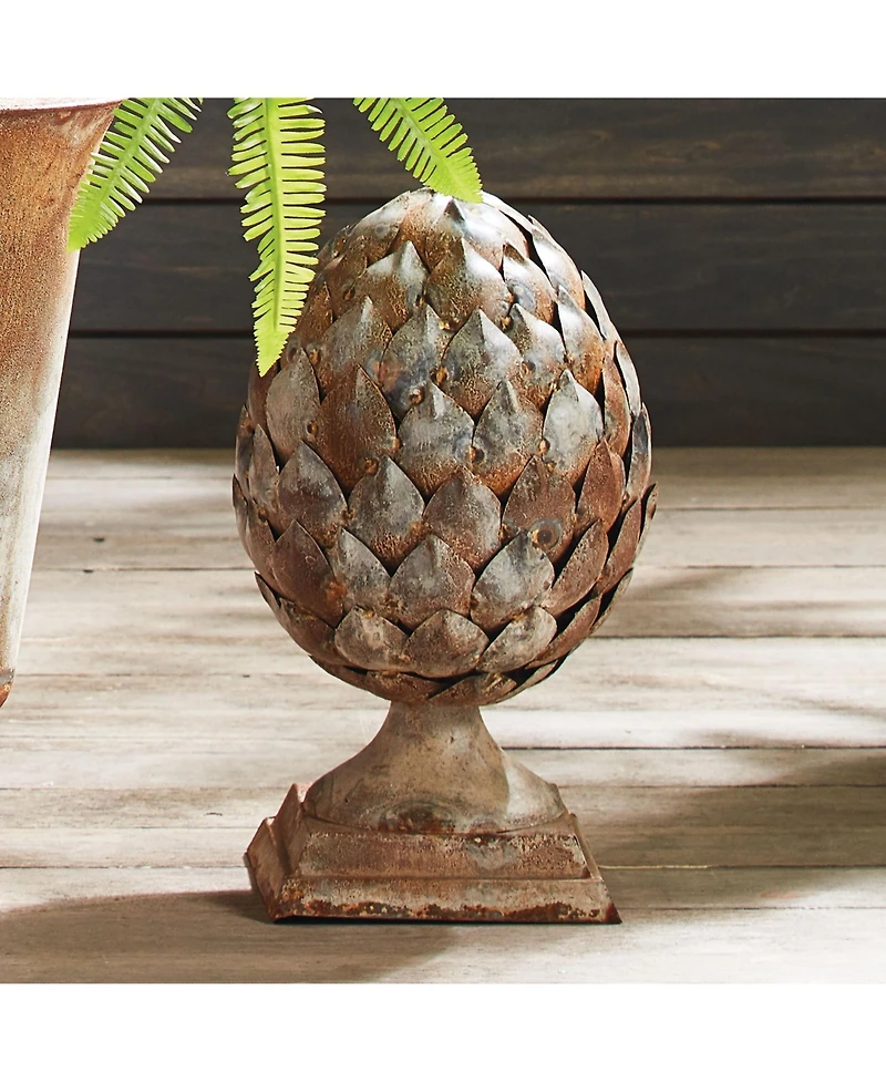 Weathered Metal Artichoke Finial