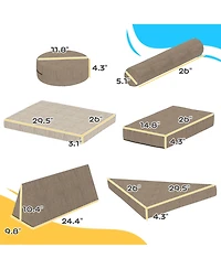 Qaba Kids Foam Climbing Blocks, 12 Pieces Climbing Toys for Toddlers