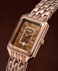 Fossil Women's Raquel Three-Hand Date Rose Gold-Tone Stainless Steel Watch 26mm