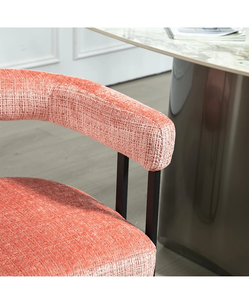 Streamdale Chenille Accent Chair for Living Room (Pink)
