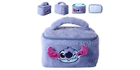 Disney Stitch Fluffy Travel Cosmetic Bag - Cute Plush Makeup Cosmetic Jewelry Case